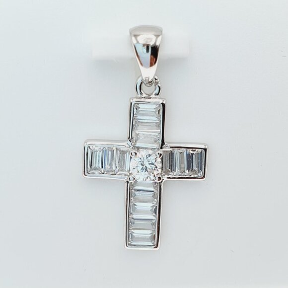 925 Sterling Silver Cubic Zircon Pendant for Women/Girls, US925P1112 - Picture 5 of 8